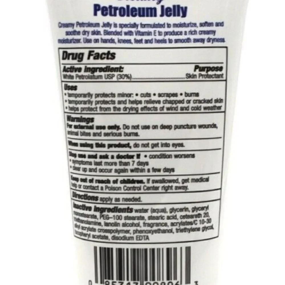 2 PACK Of CareAll Creamy Petroleum Jelly with Vitamin E, 3-oz. Tubes